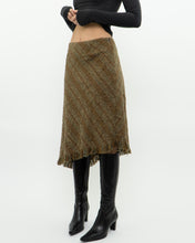 Load image into Gallery viewer, Vintage x Made in Bulgaria x TRIBAL Wool Plaid Asymmetric Skirt (S, M)