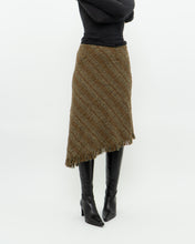 Load image into Gallery viewer, Vintage x Made in Bulgaria x TRIBAL Wool Plaid Asymmetric Skirt (S, M)