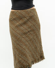 Load image into Gallery viewer, Vintage x Made in Bulgaria x TRIBAL Wool Plaid Asymmetric Skirt (S, M)