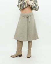 Load image into Gallery viewer, Vintage x Beige Linen Belted Skirt (S, M)