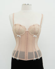 Load image into Gallery viewer, Vintage x Blush Mesh Bow Corset (S, M, B-C Cup)