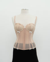 Load image into Gallery viewer, Vintage x Blush Mesh Bow Corset (S, M, B-C Cup)