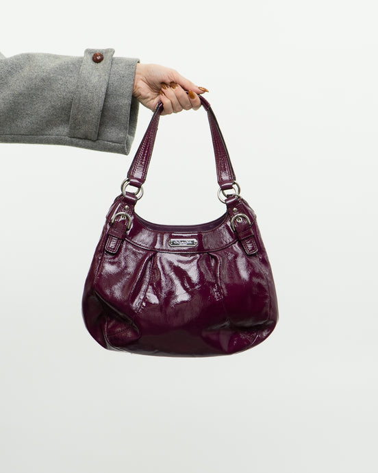 COACH x Patent Plum Purse