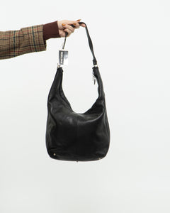 Vintage x Deadstock PERLINA Soft Black Leather Bag