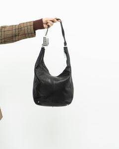 Vintage x Deadstock PERLINA Soft Black Leather Bag