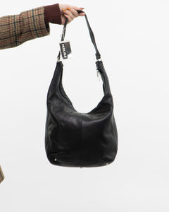 Vintage x Deadstock PERLINA Soft Black Leather Bag