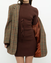 Load image into Gallery viewer, Modern x Open-Back Brown Fine Knit Dress (XS, S)