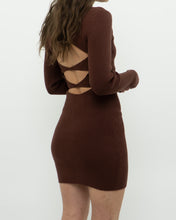 Load image into Gallery viewer, Modern x Open-Back Brown Fine Knit Dress (XS, S)