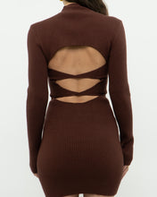 Load image into Gallery viewer, Modern x Open-Back Brown Fine Knit Dress (XS, S)