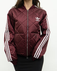 ADIDAS x Burgundy Panelled Jacket (XS, S)