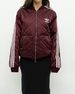 ADIDAS x Burgundy Panelled Jacket (XS, S)