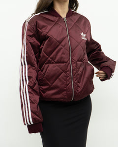 ADIDAS x Burgundy Panelled Jacket (XS, S)