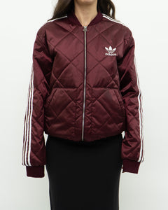 ADIDAS x Burgundy Panelled Jacket (XS, S)