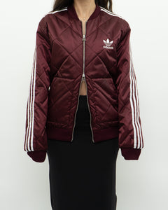 ADIDAS x Burgundy Panelled Jacket (XS, S)