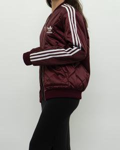 ADIDAS x Burgundy Panelled Jacket (XS, S)