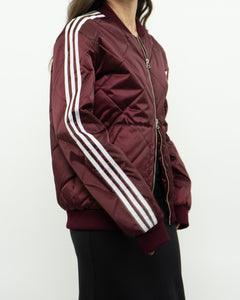 ADIDAS x Burgundy Panelled Jacket (XS, S)