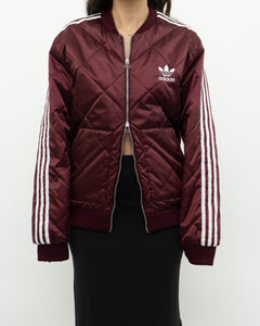 ADIDAS x Burgundy Panelled Jacket (XS, S)