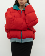 Load image into Gallery viewer, Vintage x Made in Korea x COLOMBIA Reversible Teal &amp; Red Puffer Jacket (M-XL)