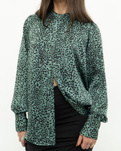 Load image into Gallery viewer, EQUIPMENT x Green Cheetah Blouse (XS, S)