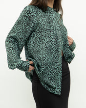 Load image into Gallery viewer, EQUIPMENT x Green Cheetah Blouse (XS, S)