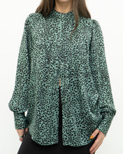 Load image into Gallery viewer, EQUIPMENT x Green Cheetah Blouse (XS, S)