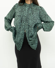 Load image into Gallery viewer, EQUIPMENT x Green Cheetah Blouse (XS, S)