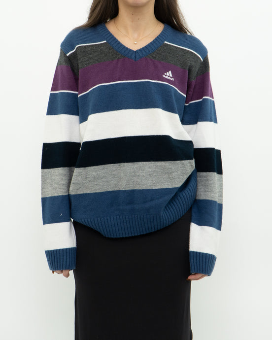 Vintage x ADIDAS Striped Knit Sweater (XS-M)