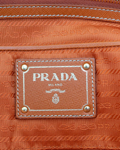 PRADA x Blue, Orange Denim Tote Bag