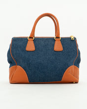 Load image into Gallery viewer, PRADA x Blue, Orange Denim Tote Bag