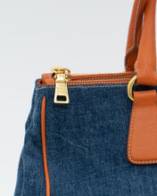 Load image into Gallery viewer, PRADA x Blue, Orange Denim Tote Bag