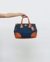 Load image into Gallery viewer, PRADA x Blue, Orange Denim Tote Bag