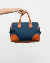 Load image into Gallery viewer, PRADA x Blue, Orange Denim Tote Bag