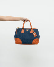 Load image into Gallery viewer, PRADA x Blue, Orange Denim Tote Bag