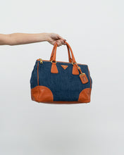 Load image into Gallery viewer, PRADA x Blue, Orange Denim Tote Bag