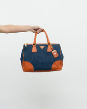 Load image into Gallery viewer, PRADA x Blue, Orange Denim Tote Bag