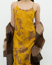 Load image into Gallery viewer, Vintage x Yellow Floral Sequin Dress (S)