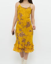 Load image into Gallery viewer, Vintage x Yellow Floral Sequin Dress (S)