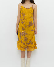 Load image into Gallery viewer, Vintage x Yellow Floral Sequin Dress (S)