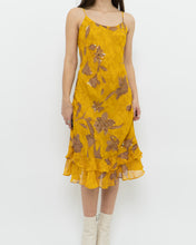 Load image into Gallery viewer, Vintage x Yellow Floral Sequin Dress (S)