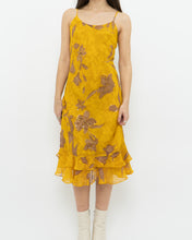 Load image into Gallery viewer, Vintage x Yellow Floral Sequin Dress (S)