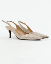 Load image into Gallery viewer, Vintage x Irridescent Snakeskin Slingbacks (6, 6.5)