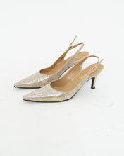 Load image into Gallery viewer, Vintage x Irridescent Snakeskin Slingbacks (6, 6.5)