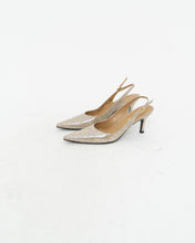 Load image into Gallery viewer, Vintage x Irridescent Snakeskin Slingbacks (6, 6.5)