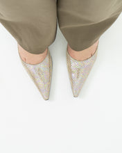 Load image into Gallery viewer, Vintage x Irridescent Snakeskin Slingbacks (6, 6.5)