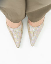 Load image into Gallery viewer, Vintage x Irridescent Snakeskin Slingbacks (6, 6.5)