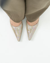 Load image into Gallery viewer, Vintage x Irridescent Snakeskin Slingbacks (6, 6.5)