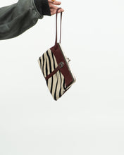 Load image into Gallery viewer, Vintage x Zebra Pony Hair Leather Clutch