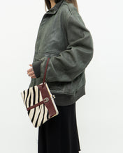 Load image into Gallery viewer, Vintage x Zebra Pony Hair Leather Clutch