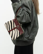 Load image into Gallery viewer, Vintage x Zebra Pony Hair Leather Clutch