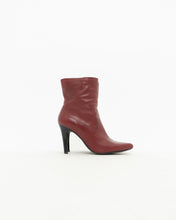 Load image into Gallery viewer, Vintage x Nine West Burgundy Leather Heeled Boots (7.5, 8)